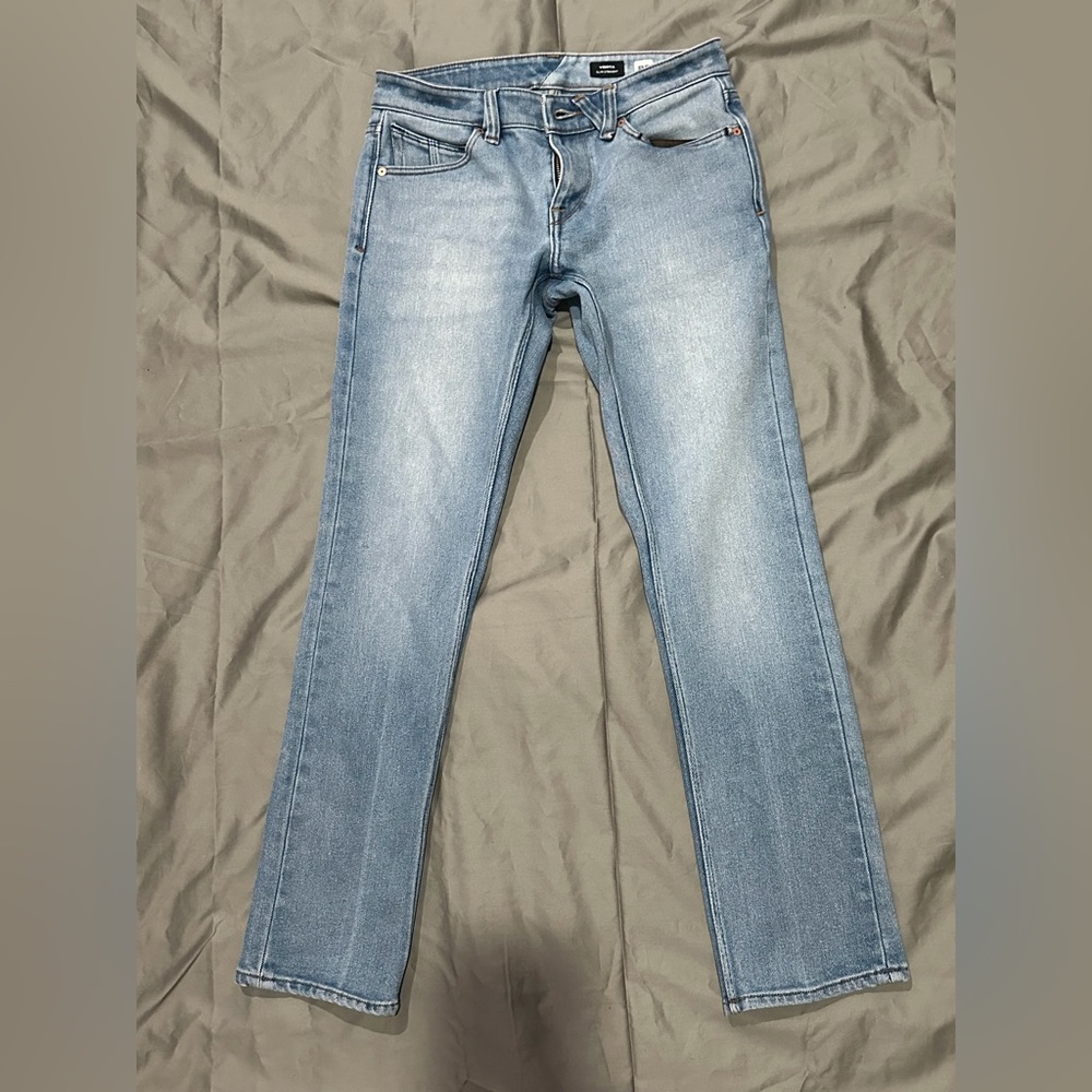Volcom Men's Light Blue Straight Jeans